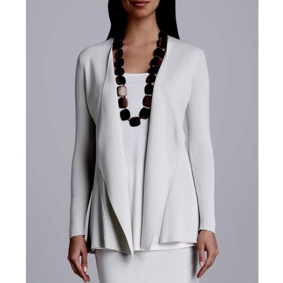 New w/Tags Eileen Fisher ICE BLUE -Angle Jacket in Peruvian Cotton Interlock - L - Picture 4 of 11